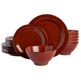 Terracotta Red 18 Piece Dinnerware Set